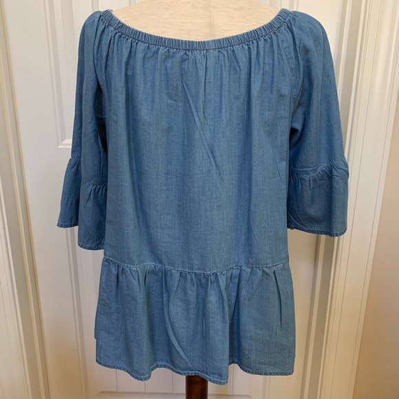 NWOT Vintage America Blues Chambray Top - Picture 4 of 6